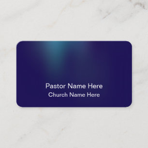 Custom Modern Stylish Christian Church Pastor  Business Card