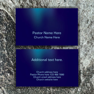 Custom Modern Stylish Christian Church Pastor Business Card