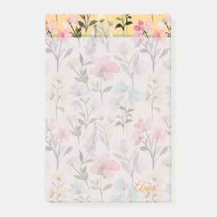 Custom Modern sweet beautiful watercolor flowers Post-it Notes