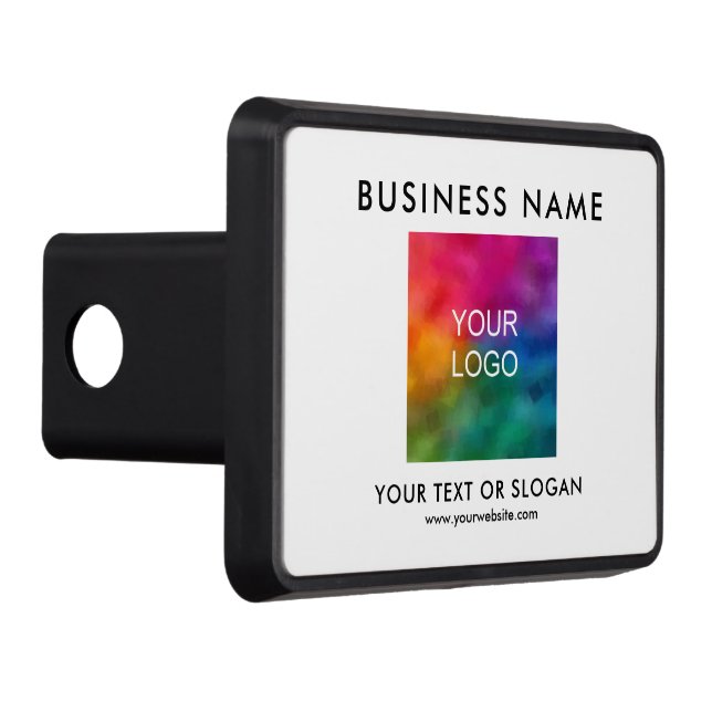 Custom Modern Template Upload Business Logo Here Trailer Hitch Cover (Right)