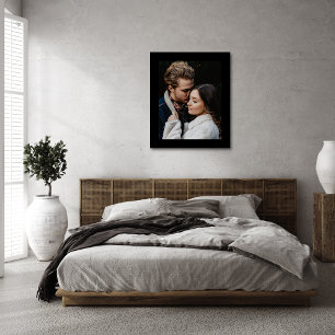 Custom Modern Thin Black Frame  Canvas Print