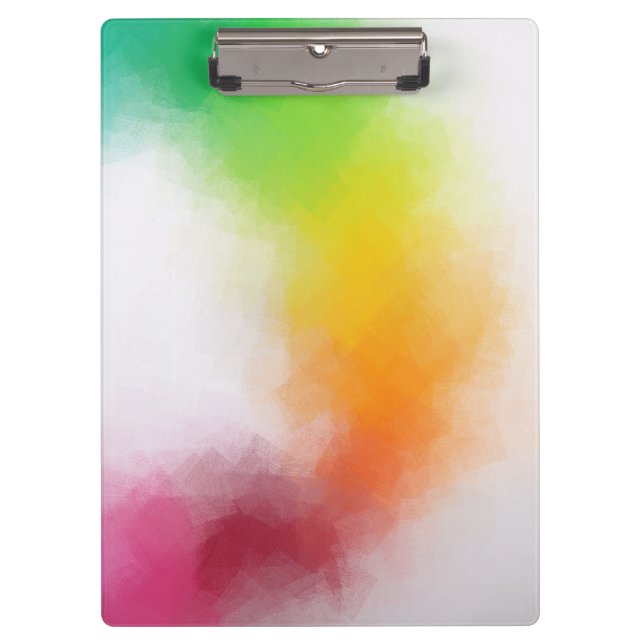 Custom Modern Trendy Colourful Abstract Art Elegan Clipboard (Front)