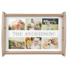 Custom Modern Trendy Family Name Photo Collage