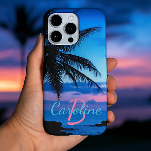 Custom Modern Tropical Island Beach Sunset Photo iPhone 16 Pro Max Case