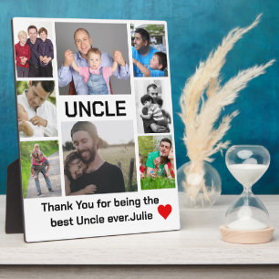 Custom modern Uncle 8 Photo Collage Plaque