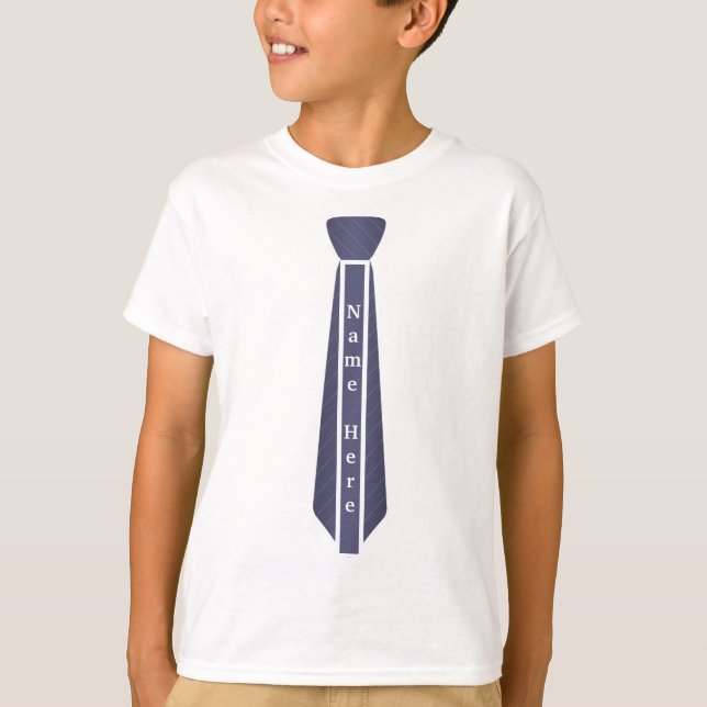 Custom modern vintage necktie name template T-Shirt (Front)