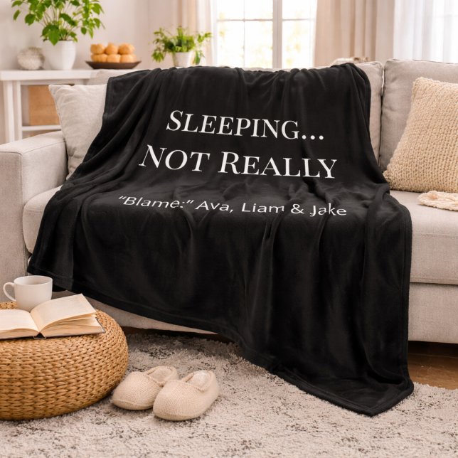 Custom Mom Black White Fleece Blanket (Creator Uploaded)