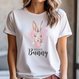 Custom Mom Bunny Sunglasses Matching Family Group T-Shirt