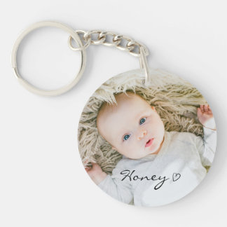 Custom mom day gift, personalized family photo key keychain