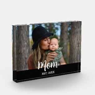 Custom Mom Est. Photo Block