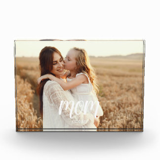 Custom Mom Established Modern Script Photo Block
