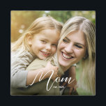 Custom Mom Established Modern Script Photo Magnet<br><div class="desc">Celebrate your First Mothers Day with this soft modern Script "Custom Mom Established Modern Script Photo Magnet". This Custom Mom Established Year Magnet can be hung and it also has an attached easel, for tabletop display. It's the perfect New Mom Gift, and also great for veteran moms. This modern mom...</div>