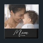 Custom Mom Established Modern Script Photo Magnet<br><div class="desc">Celebrate your First Mothers Day with this soft modern Script "Custom Mom Established Modern Script Photo Magnet". This Custom Mom Established Year magnet is the perfect New Mom Gift, and also great for veteran moms. This modern mom style magnet makes a wonderful gift for so many gift occasions, such as...</div>