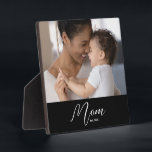 Custom Mom Established Modern Script Photo Plaque<br><div class="desc">Celebrate your First Mothers Day with this soft modern Script "Custom Mom Established Modern Script Photo Plaque". This Custom Mom Established Year wall or tabletop Plaque is the perfect New Mom Gift, and also great for veteran moms. This modern mom style plaque makes a wonderful gift for so many gift...</div>
