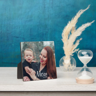 Custom Mom Established Modern Script Plaque