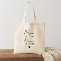 Custom Mom & Nana EST New Grandma Gift