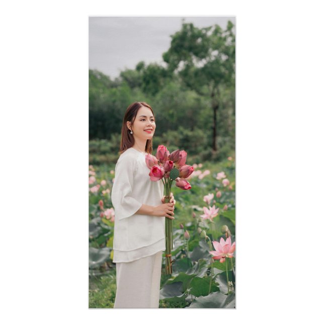 Custom Mom Photo Bouquet Personalize Glossy Poster (Front)