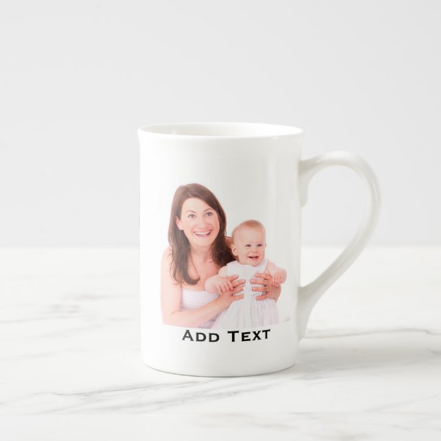 Custom Mom Photo Personalized Mother's Day Bone China Mug (Right)