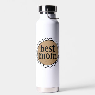 Custom Mom Scalloped Edge Insulated Water Bottle