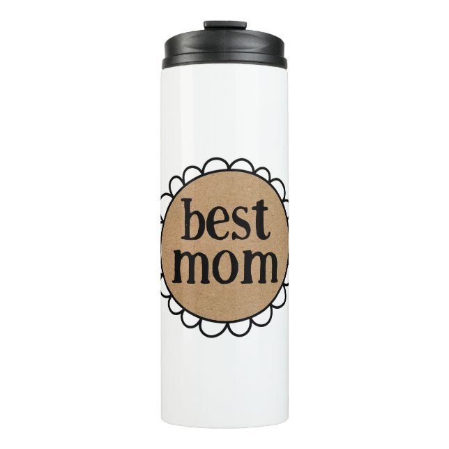 Custom Mom Scalloped Edge Thermal Travel Tumbler (Front)