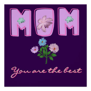 Custom Mom Typography Design,  Poster
