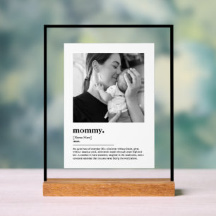 Custom Mommy Photo Print Dictionary Definition  Acrylic Sign