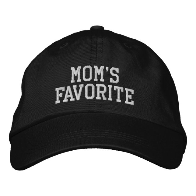 Custom Mom's Favorite Her Birthday Gift for him Embroidered Hat (Front)