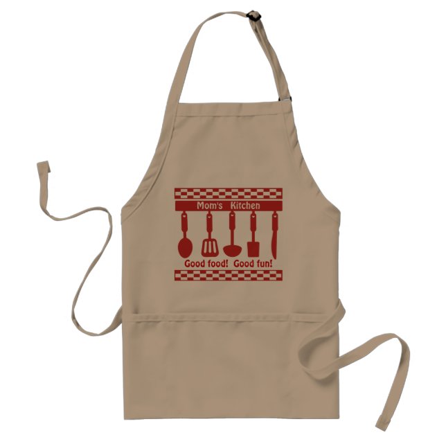 Custom Mom's Retro Kitchen Apron (Front)