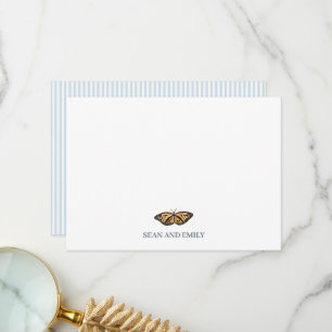 Custom Monarch Butterfly Painting Stationary Thank You Card
