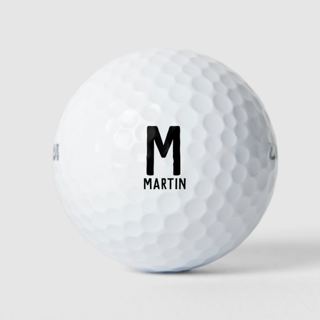 CUSTOM MONGRAM NAME GOLF BALL FOR DAD (Front)