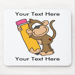 Custom Monkey Pencil Mousepad - Customizable