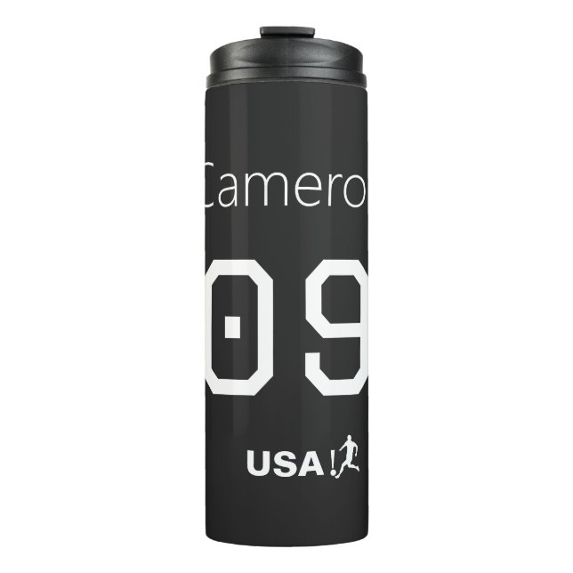 Custom Monochromatic National Team Supporter Name  Thermal Tumbler (Front)