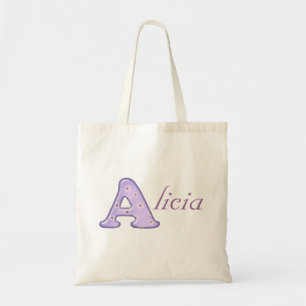 Custom Monogram A Name tote bag