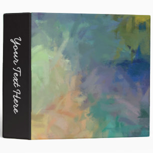 Custom Monogram Abstract Art Modern 3 Binder