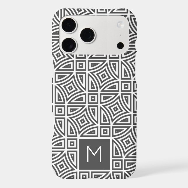 Custom monogram Abstract Pattern phone cases (Back)