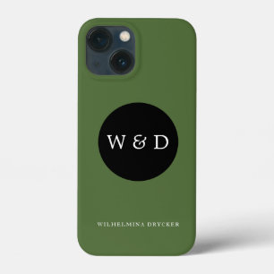 Custom Monogram and Name iPhone 13 Mini Case