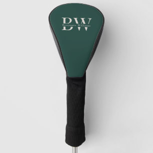 Custom Monogram and Name Classic Green Golf  Head Cover