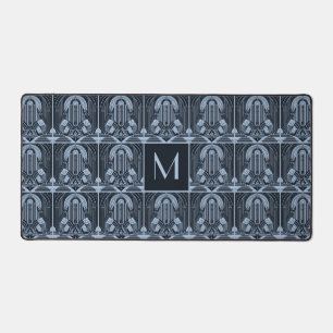 Custom Monogram Art Deco Desk Mat