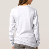 Custom Monogram Ash Grey Embroidered Long Sleeve T-Shirt (Back)