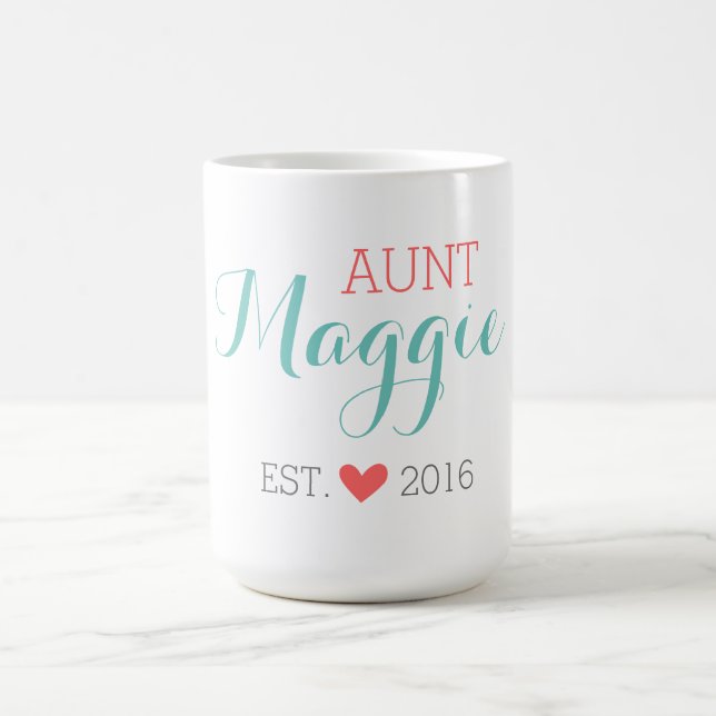 Custom Monogram Aunt Coffee Mug (Center)