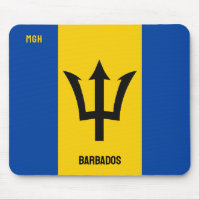 Custom Monogram Barbados Flag