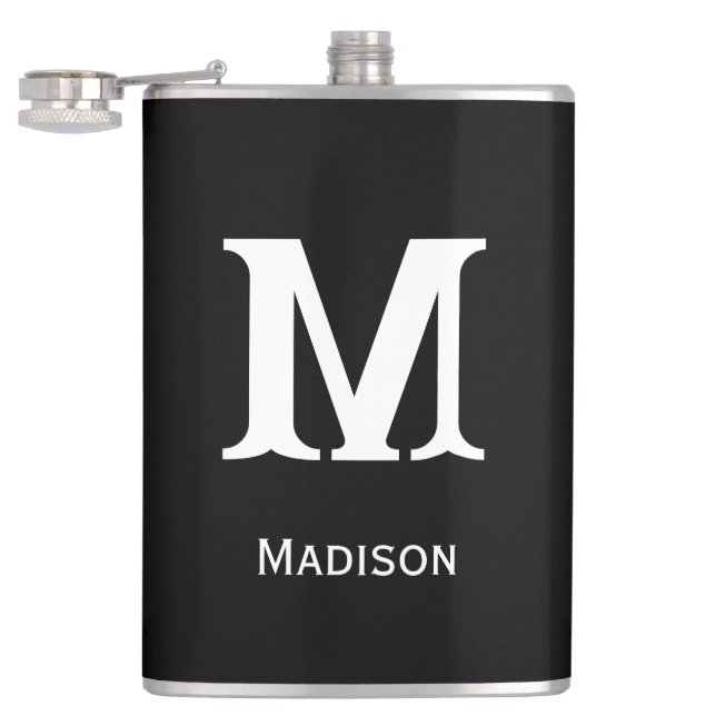 Custom Monogram Beer Flask (Opened)