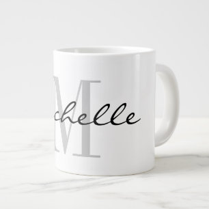Custom monogram big large giant jumbo mug gift