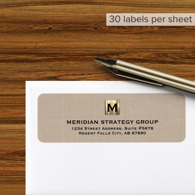 Custom Monogram Branded Return Address Label (Creator Uploaded)