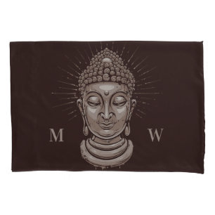 Custom monogram Buddha pillowcases