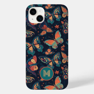 Custom Monogram Butterfly Pattern Case-Mate iPhone 14 Plus Case