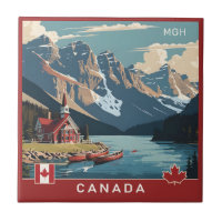Custom Monogram Canada Travel Poster