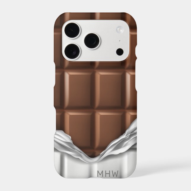 Custom monogram “Chocolate Bar” phone cases (Back)