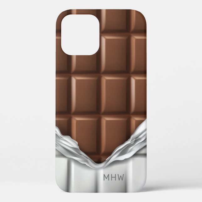 Custom monogram “Chocolate Bar” phone cases (Back)