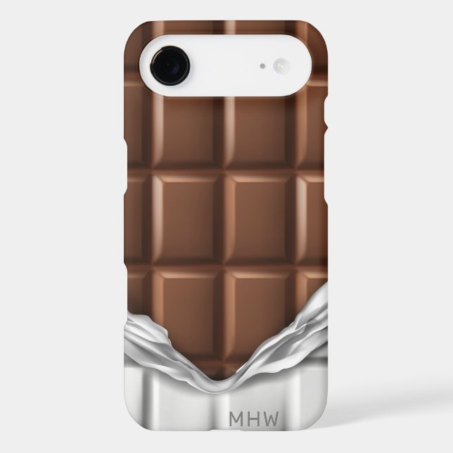 Custom monogram “Chocolate Bar” phone cases (Back)